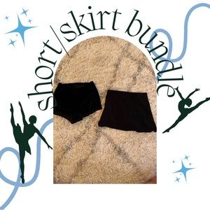 Dance shorts/ skirt bundle